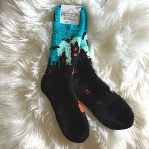 NWT Halloween Socks Soft Cozy Worlds Softest Haunted Castle Bats October Fall